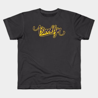 Brooklyn Typography (Cursive) Kids T-Shirt